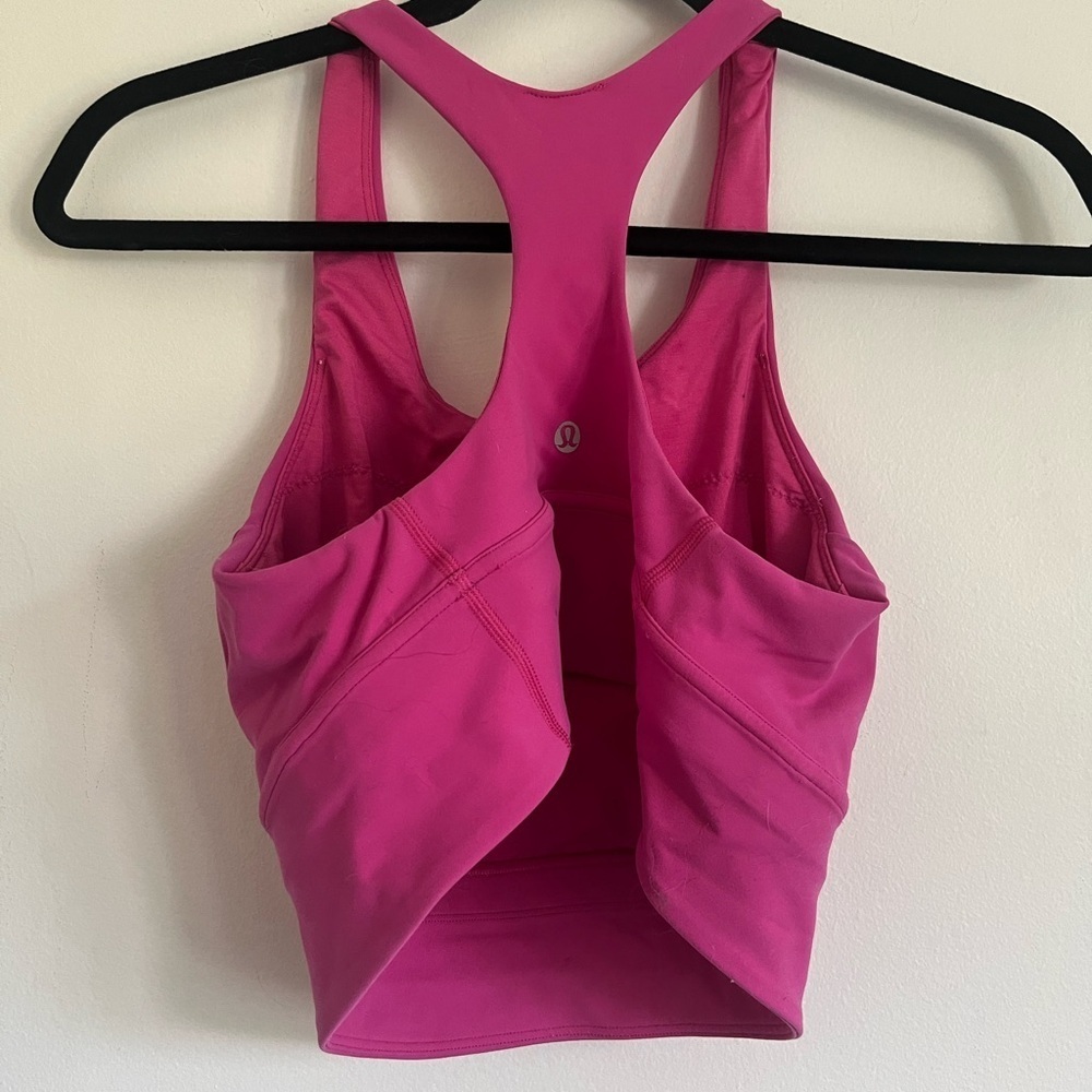 Lululemon Wunder Train Long-Line Bra Medium Support, C/D Cups Sonic Pink US 10 - Picture 2 of 4